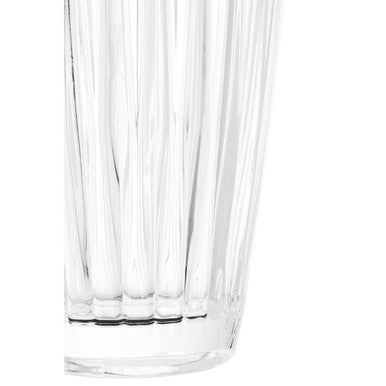 Orsina Beaufort Crystal Vase – Fluted Glass Tapered Floral Centerpiece