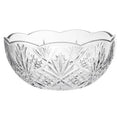 Orsina Beaufort Crystal Bowl – Clear Textured Glass Table Centerpiece