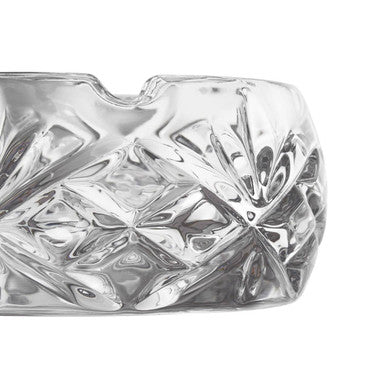 Orsina Beaufort Small Crystal Ashtray – Diamond Cut Glass Decor