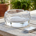 Orsina Beaufort Small Crystal Ashtray – Minimalist Round Glass Tray