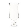Orsina Ambra Clear Glass Fluted Vase – Pedestal Table Centerpiece