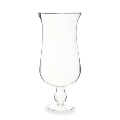 Orsina Ambra Clear Glass Fluted Vase – Pedestal Table Centerpiece