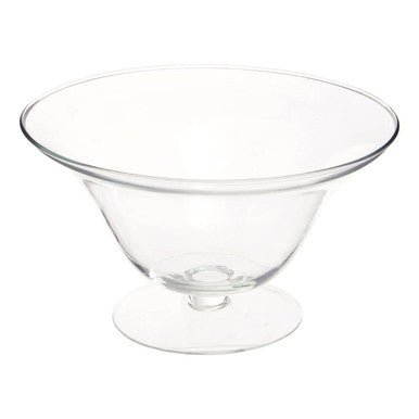 Orsina Ambra Clear Glass Fluted Bowl – Sculptural Tabletop Centerpiece