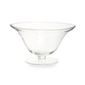 Orsina Ambra Clear Glass Fluted Bowl – Sculptural Tabletop Centerpiece