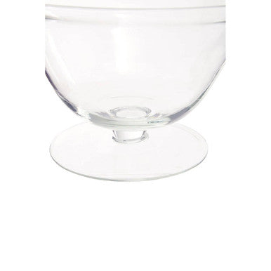 Orsina Ambra Clear Glass Fluted Bowl – Sculptural Tabletop Centerpiece