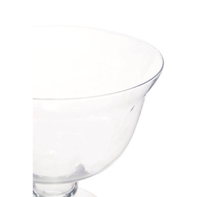 Orsina Ambra Clear Glass Footed Bowl – Elegant Dessert Centerpiece