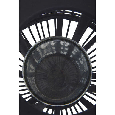 Orsina Lentigo Small Black Bamboo Lantern | Rustic Boho Candle Holder