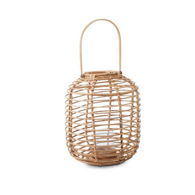 Orsina Mataram Tall Natural Rattan Lantern | Handwoven Coastal Decor