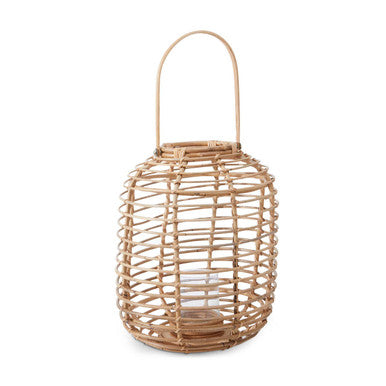 Orsina Mataram Tall Natural Rattan Lantern | Handwoven Coastal Decor