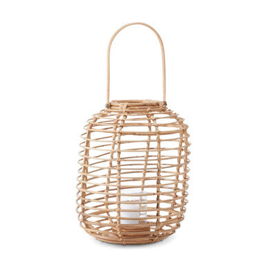 Orsina Mataram Tall Natural Rattan Lantern | Handwoven Coastal Decor