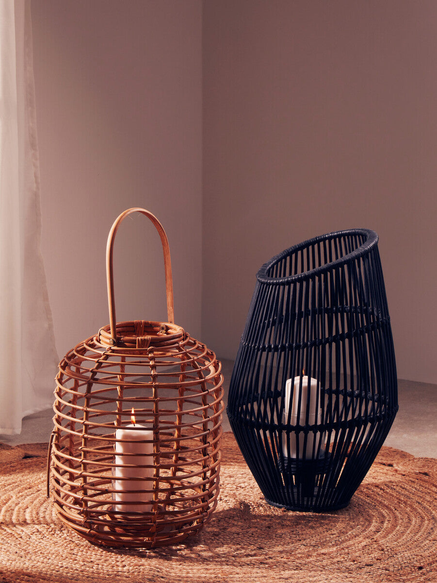 Orsina Mataram Tall Natural Rattan Lantern | Handwoven Coastal Decor