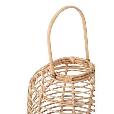 Orsina Mataram Tall Natural Rattan Lantern | Handwoven Coastal Decor