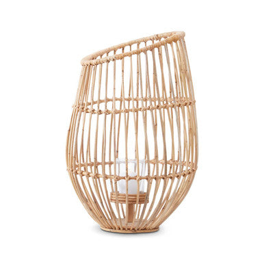 Orsina Mataram Rattan Lantern – Coastal Boho Woven Candle Holder