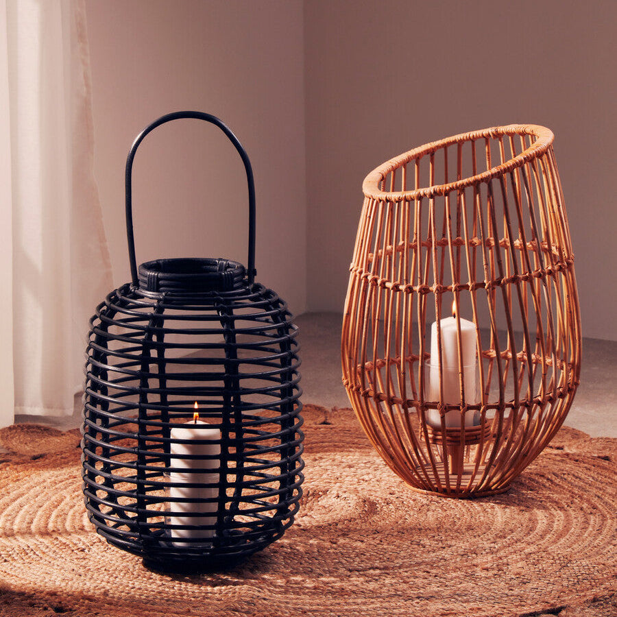 Orsina Mataram Rattan Lantern – Coastal Boho Woven Candle Holder