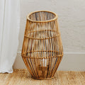 Orsina Mataram Rattan Lantern – Coastal Boho Woven Candle Holder
