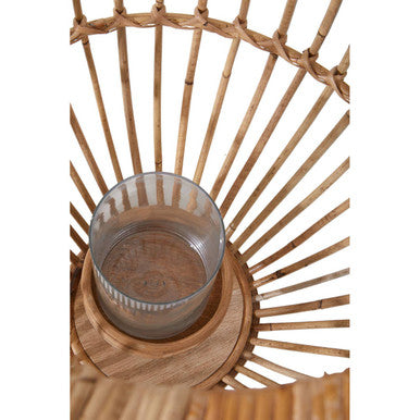 Orsina Mataram Rattan Lantern – Coastal Boho Woven Candle Holder