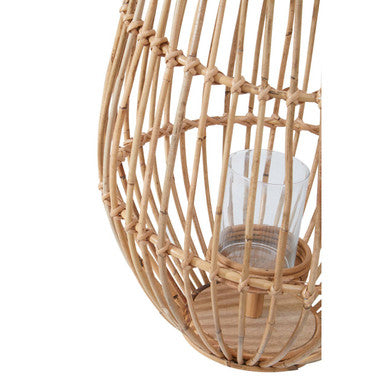 Orsina Mataram Rattan Lantern – Coastal Boho Woven Candle Holder