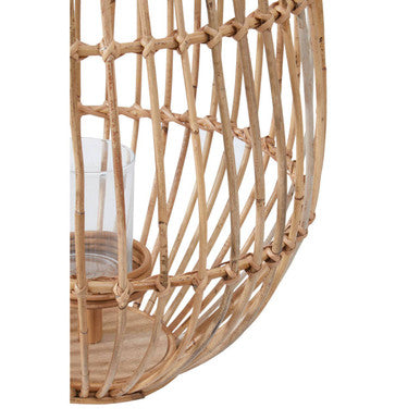 Orsina Mataram Rattan Lantern – Coastal Boho Woven Candle Holder