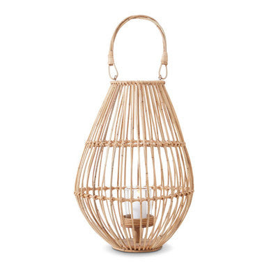 Orsina Mataram Woven Lantern – Tapered Decorative Table Lamp with Hoop