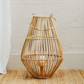 Orsina Mataram Woven Lantern – Tapered Decorative Table Lamp with Hoop