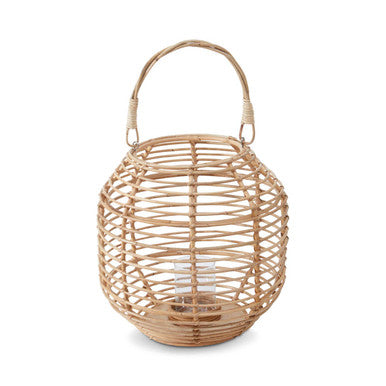 Orsina Mataram Natural Rattan Round Lantern – Handwoven Boho Decor