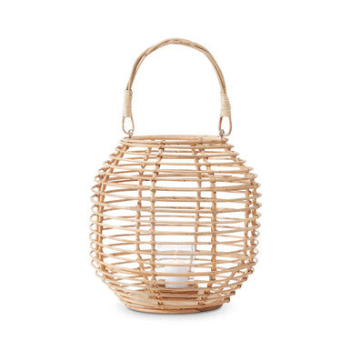 Orsina Mataram Natural Rattan Round Lantern – Handwoven Boho Decor