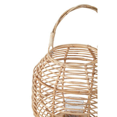 Orsina Mataram Natural Rattan Round Lantern – Handwoven Boho Decor