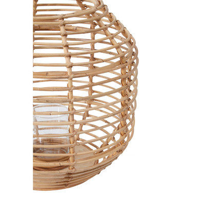 Orsina Mataram Natural Rattan Round Lantern – Handwoven Boho Decor