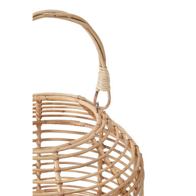 Orsina Mataram Natural Rattan Round Lantern – Handwoven Boho Decor