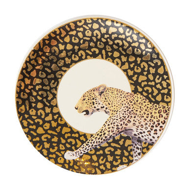 Orsina London Leo Canape Plates – Set of 4 Leopard Print Appetizer Dishes