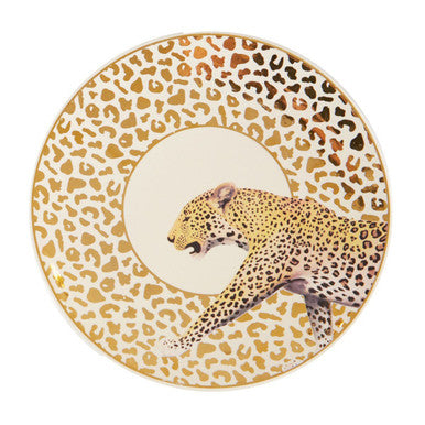 Orsina London Leo Canape Plates – Set of 4 Leopard Print Appetizer Dishes