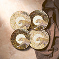 Orsina London Leo Canape Plates – Set of 4 Leopard Print Appetizer Dishes
