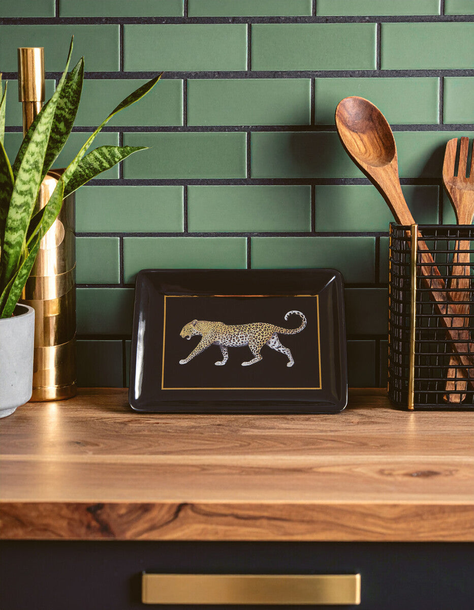 Orsina London Leo Leopard Decorative Tray | Modern Vanity Organizer