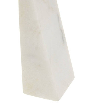 Orsina Marris White Marble Bookends – Set of 2 Modern Shelf Decor