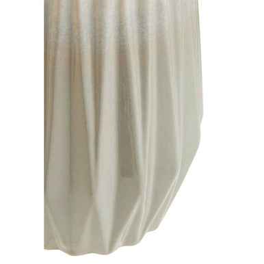 Orsina Azul Small Ceramic Ombre Vase – Grey and White Ribbed Decor