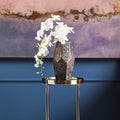 Orsina Salvo Small Ceramic Vase – Handcrafted Black Metallic Decor