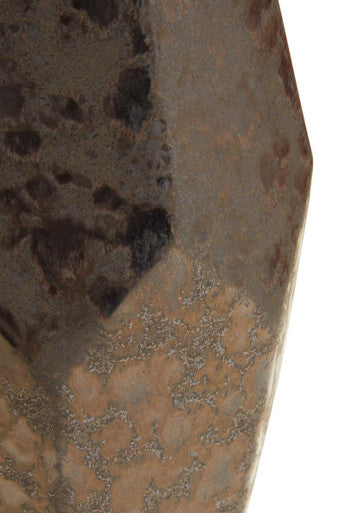 Orsina Salvo Small Ceramic Vase – Handcrafted Black Metallic Decor