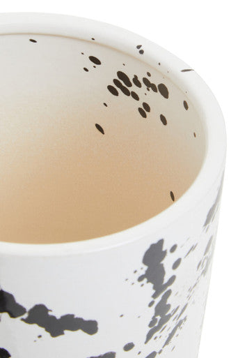 Orsina Sorrell Small Ceramic Planter – Black and White Succulent Pot