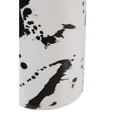 Orsina Sorrell Small Ceramic Vase – Black and White Hand-Finished