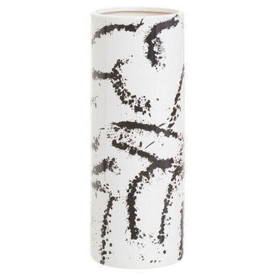Orsina Sorrell Large Ceramic Vase – Modern Black and White Decor