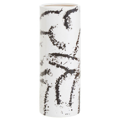 Orsina Sorrell Large Ceramic Vase – Modern Black and White Decor