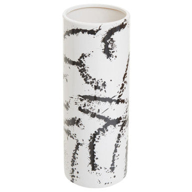 Orsina Sorrell Large Ceramic Vase – Modern Black and White Decor