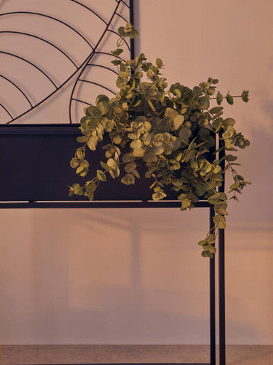 Orsina Asher Floor Standing Black Metal Plant Box | Modern Planter