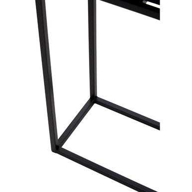 Orsina Asher Floor Standing Black Metal Plant Box | Modern Planter