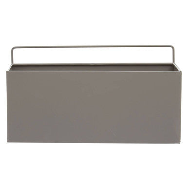 Orsina Asher Wall Plant Box – Grey Powder-Coated Iron Planter