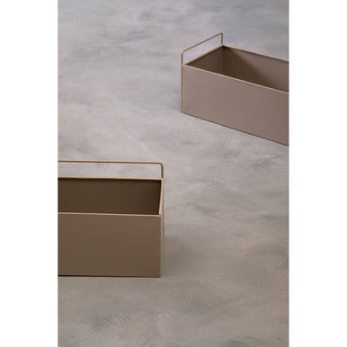 Orsina Asher Wall Plant Box – Grey Powder-Coated Iron Planter
