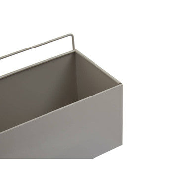 Orsina Asher Wall Plant Box – Grey Powder-Coated Iron Planter