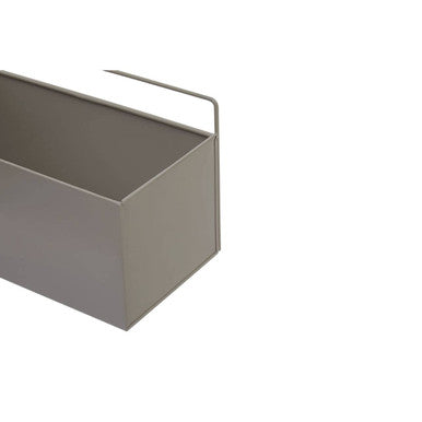 Orsina Asher Wall Plant Box – Grey Powder-Coated Iron Planter