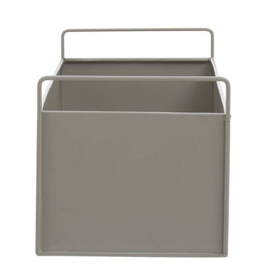 Orsina Asher Large Grey Metal Plant Box – Modern Wall Mounted Planter