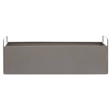 Orsina Asher Large Grey Metal Plant Box – Modern Wall Mounted Planter